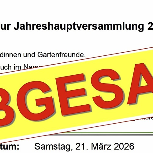 Mitgliederversammlung 2026 - Absage